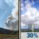 Today: Patchy Smoke then Scattered Showers And Thunderstorms