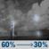 Tonight: Showers and thunderstorms likely before 3am. Partly cloudy, with a low around 50. South wind 10 to 20 mph. Chance of precipitation is 60%. New rainfall amounts less than a tenth of an inch possible. Tonight: Showers And Thunderstorms Likely