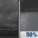 Tonight: Scattered rain showers after midnight. Cloudy, with a low around 46. South wind 10 to 20 mph. Chance of precipitation is 50%. New rainfall amounts less than a tenth of an inch possible. Tonight: Cloudy then Scattered Rain Showers